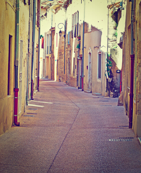 Deserted Street of the Old French City, Instagram Effect