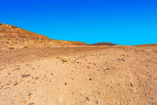 Lélegzetelállító Táj Izraeli Sivatag Sziklaképződményeiről Élettelen Elhagyatott Jelenet Mint Magány — Stock Fotó
