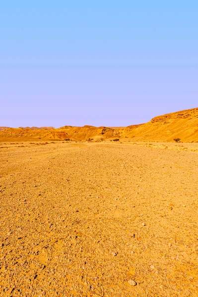 Breathtaking Landscape Rock Formations Israel Desert Lifeless Desolate Scene Concept — Stock Photo, Image