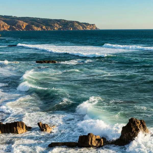 Costa Rocciosa Dell Oceano Atlantico Portogallo Paesaggio Mozzafiato Natura Della — Foto Stock