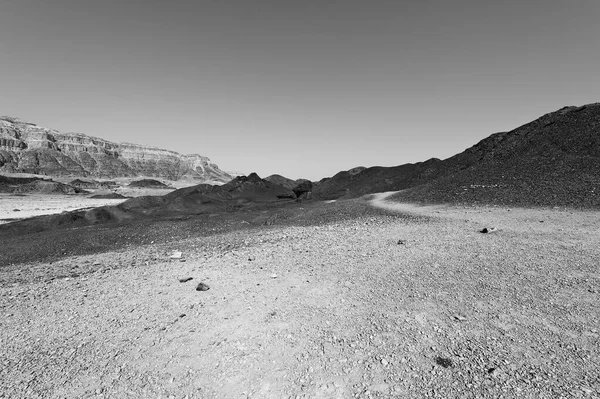 Soledad Vacío Las Colinas Rocosas Del Desierto Del Neguev Israel — Foto de Stock