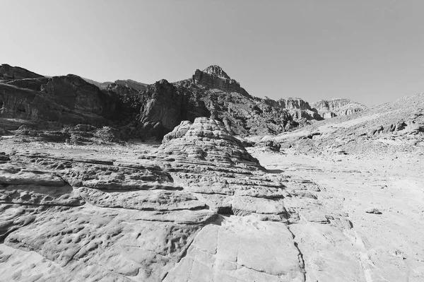 Soledad Vacío Las Colinas Rocosas Del Desierto Del Neguev Israel — Foto de Stock