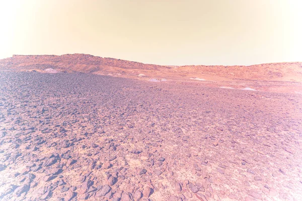 Paisagem Tirar Fôlego Das Formações Rochosas Deserto Israel Efeito Cor — Fotografia de Stock