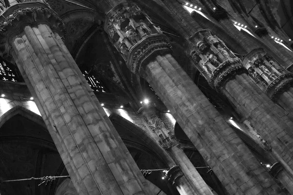 Interior Milan Cathedral Duomo Milano Great Catholic Church Tourist Facility — Stock Photo, Image