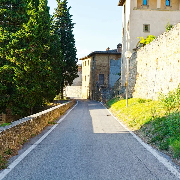 Main Street Small Italian City — Stock Photo, Image