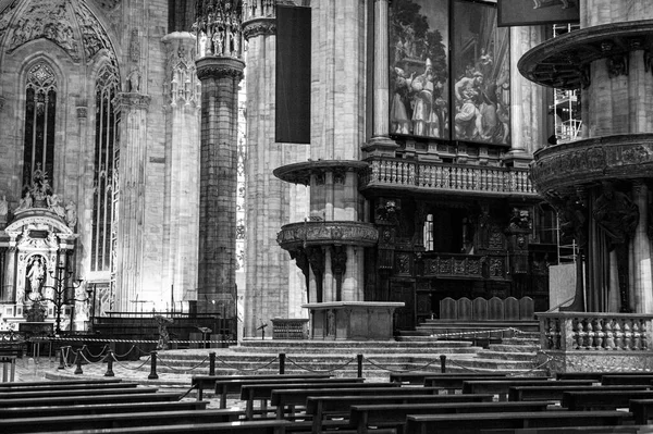 Interieur Van Kathedraal Van Milaan Duomo Milano Grote Katholieke Kerk — Stockfoto