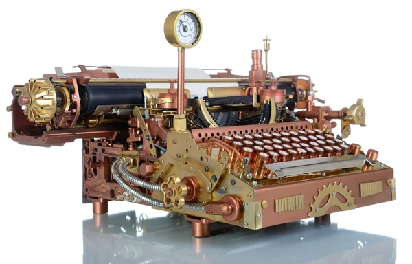 Steampunk skrivmaskin. — Stockfoto