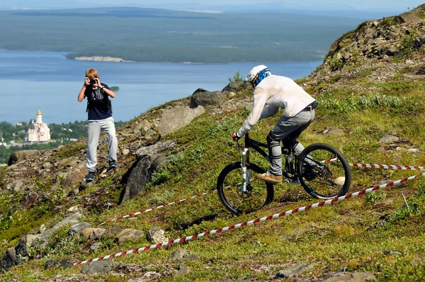 Descente cycliste — Photo