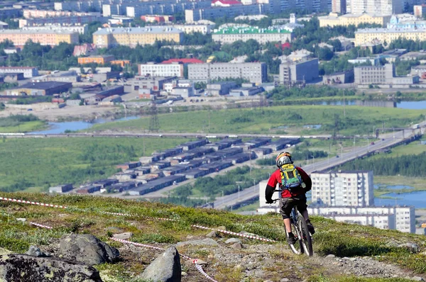 Descente cycliste — Photo