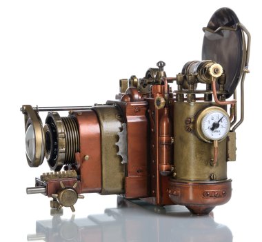 Bakır fotoğraf makinesi.