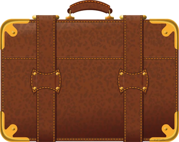 Коричневый чемодан — стоковый вектор