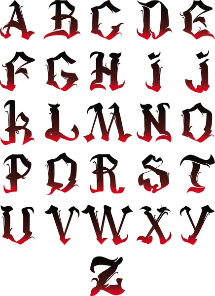 Gotisch alfabet — Stockvector