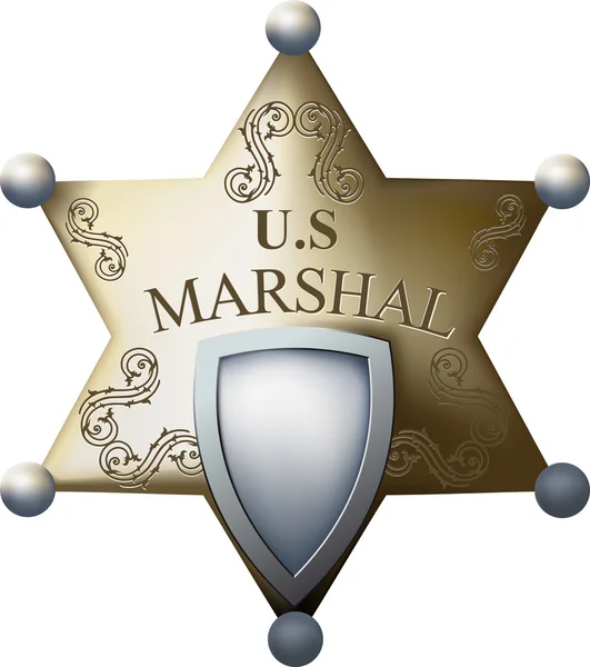 Distintivo do xerife. — Vetor de Stock