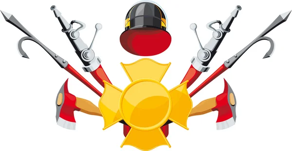 Emblema delle attrezzature antincendio — Vettoriale Stock