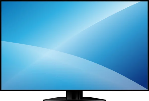 Fernseher mit einem großen leeren Bildschirm — Stockvektor