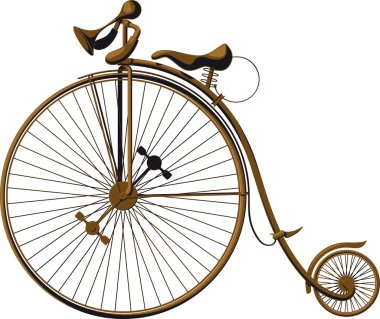Old fashioned bicycle vector