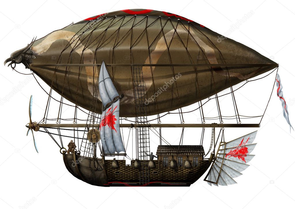 old military fantastic Zeppelin