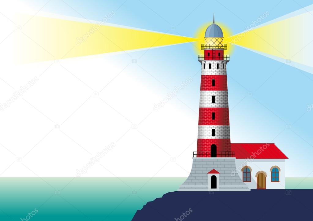 Glowing lighthouse