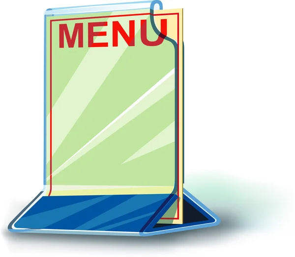 Plexiglas plaat menu — Stockvector