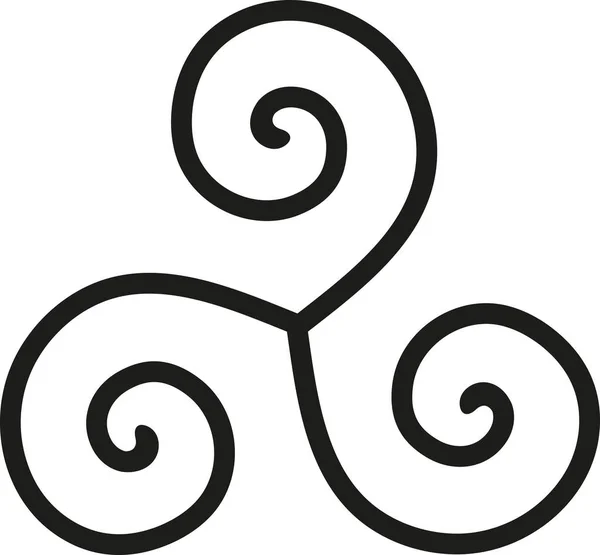 Triskel Amulet Ancient Strong Scandinavian Celtic Mythical Rune Vector Illustration — Stockový vektor