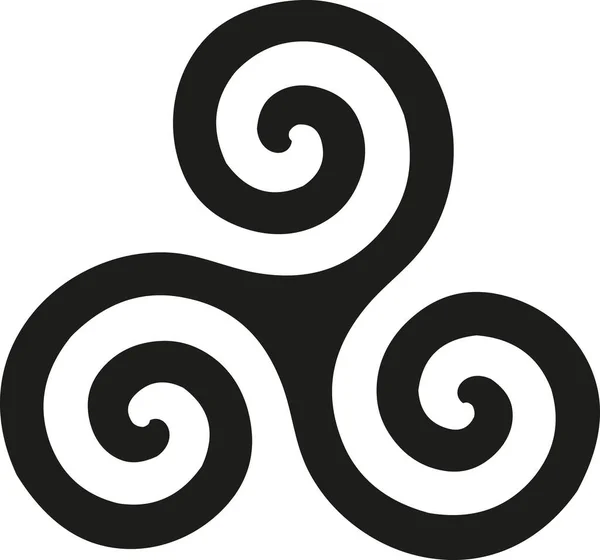 Triskel Amulet Ancient Strong Scandinavian Celtic Mythical Rune Vector Illustration — Vetor de Stock