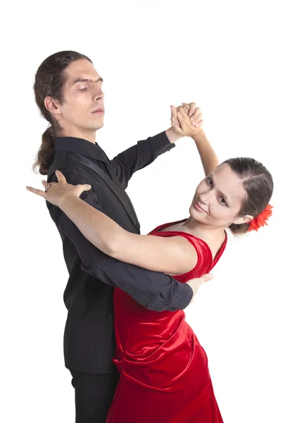 Ungt par dansar vals — Stockfoto