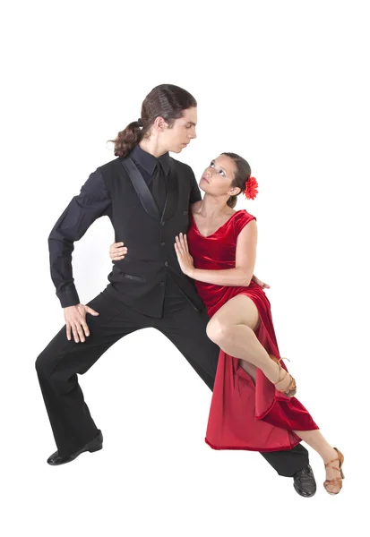 Young couple dancing tango Royalty Free Stock Images