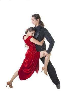 genç bir çift tango dans