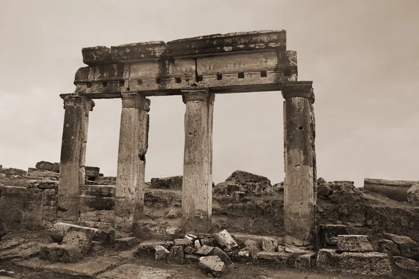 Antica rovina a Hierapolis, Turchia — Foto Stock