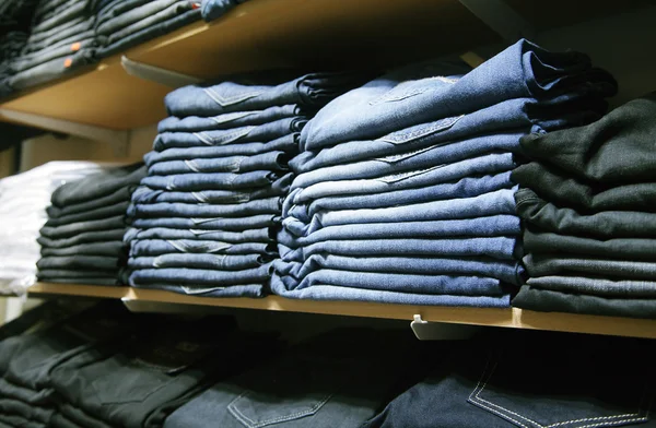 Jeans in a shop — Stock Photo, Image