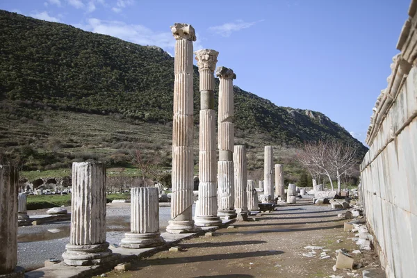 Antika grekiska staden Efesos i Turkiet — Stockfoto