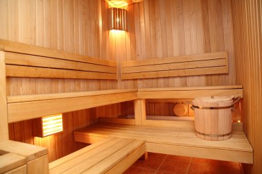 küçük ahşap sauna