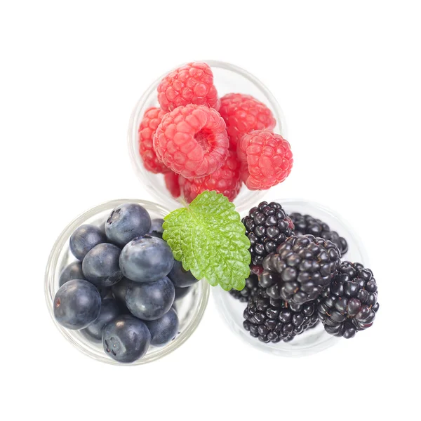 Berries in glasses — Stock Photo, Image