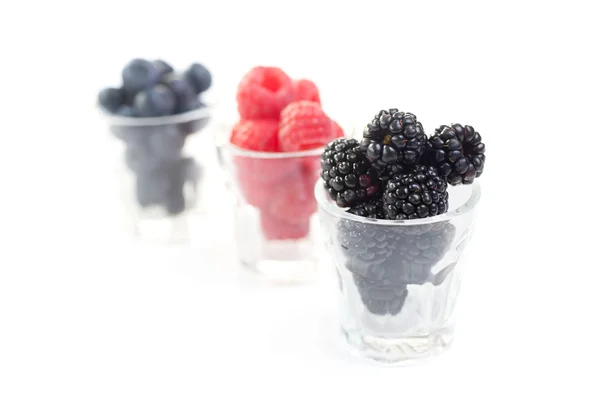 Berries in glasses — Stock Photo, Image