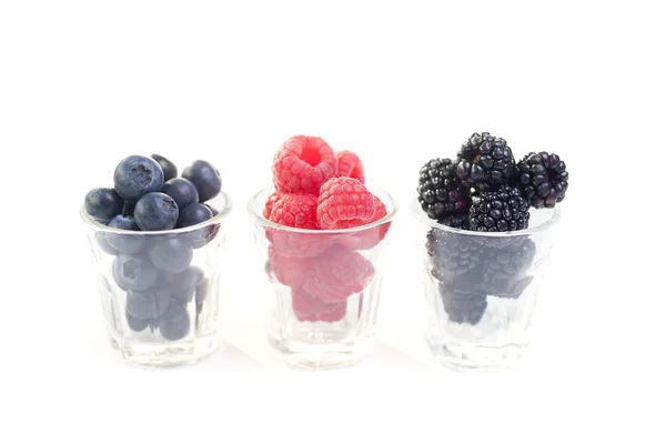 Berries in glasses — Stock Photo, Image