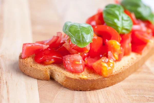 Bruschetta with tomatoes — Stock Photo, Image