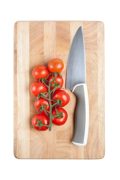 Tomato and knife — Stock Photo, Image