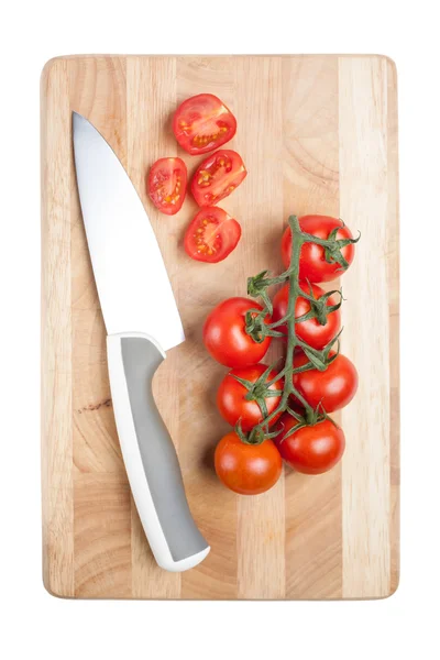 Tomato and knife — Stock Photo, Image