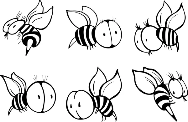 Набор пчел — стоковый вектор