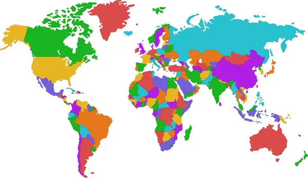 Mapa do mundo — Vetor de Stock