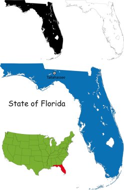 Florida map clipart