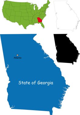 Georgia map clipart