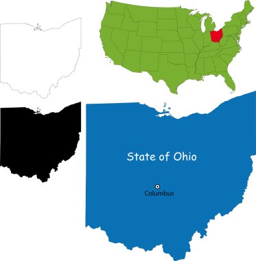 Ohio haritası