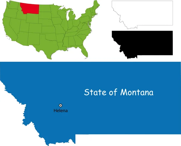 Carte du Montana — Image vectorielle