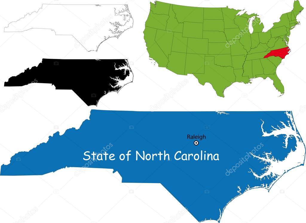 North carolina map