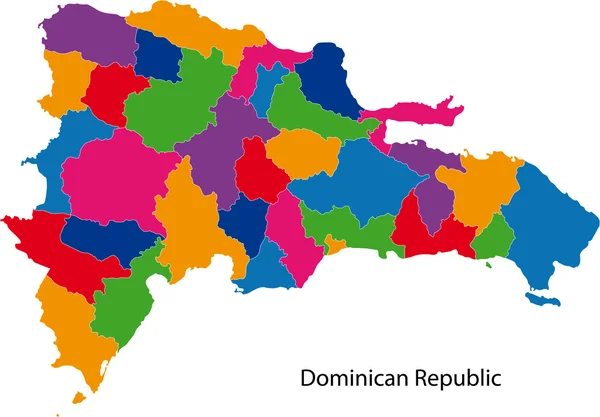 Mapa de República Dominicana — Vector de stock