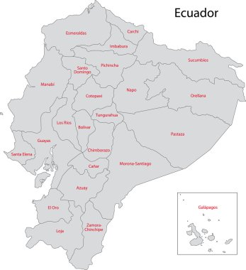 gri Ekvador Haritası