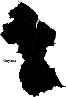 siyah guyana Haritası