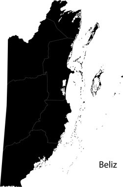 siyah belize Haritası