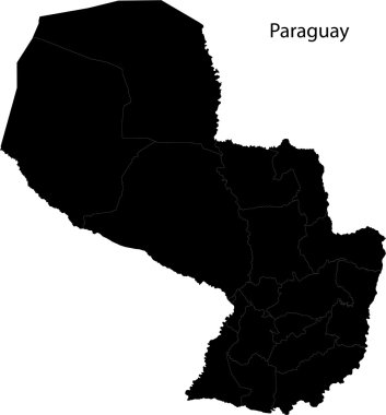 siyah paraguay Haritası